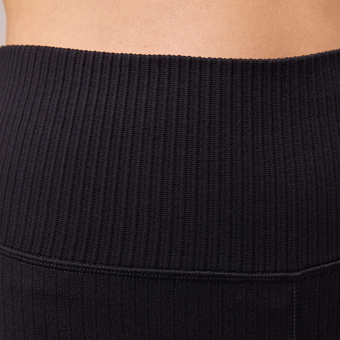 Gerippte Leggings | Schwarz – 3