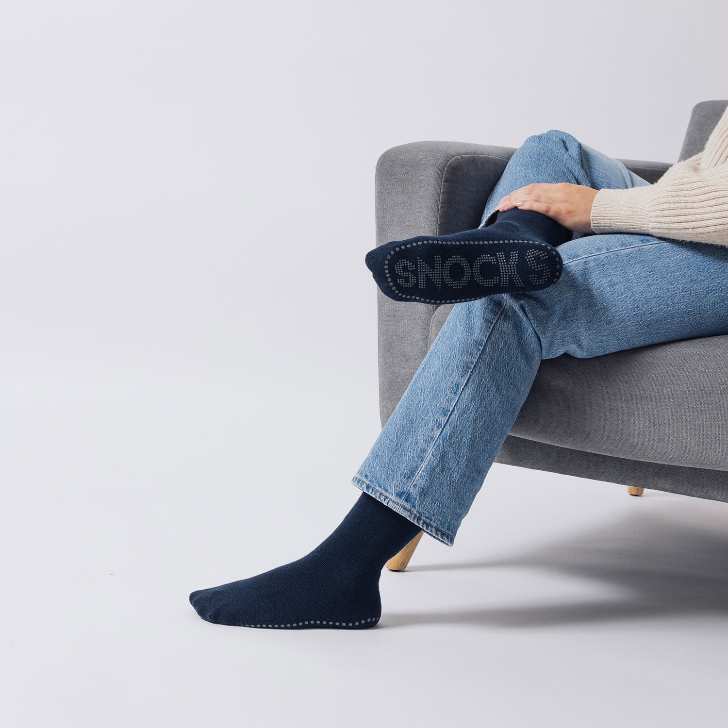 Anti-Rutsch Socken | Grau (SNOCKS) – 4