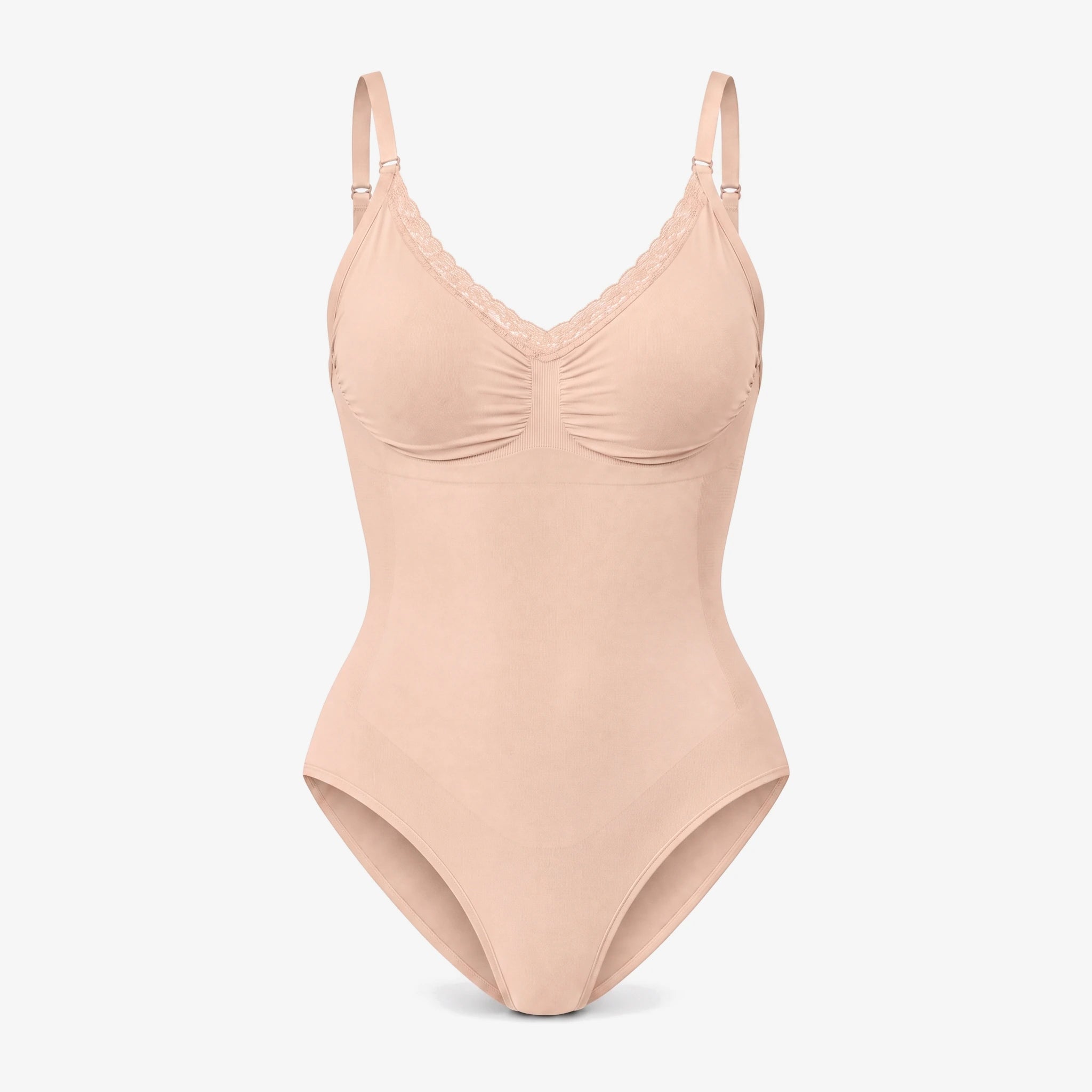 Shaping Body mit Spitze | Beige