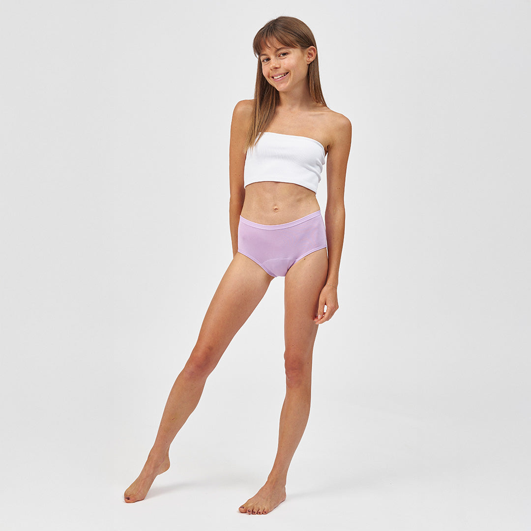 SNOCKS x femtis Teen Period Panty - LENE Hipster | Flieder – 2