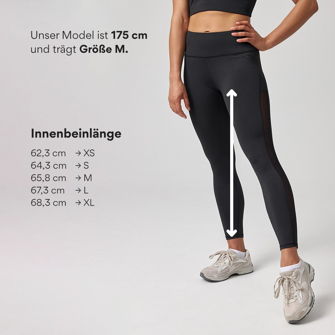 High Waist Leggings Mesh | Schwarz – 12