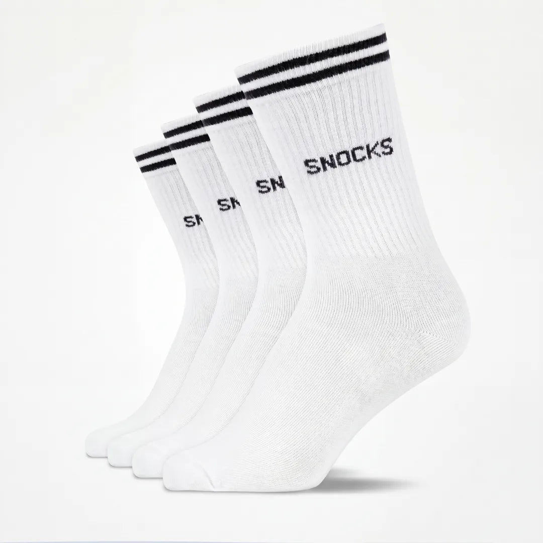 Hohe Sportsocken mit Streifen Kinder | Weiß – 11