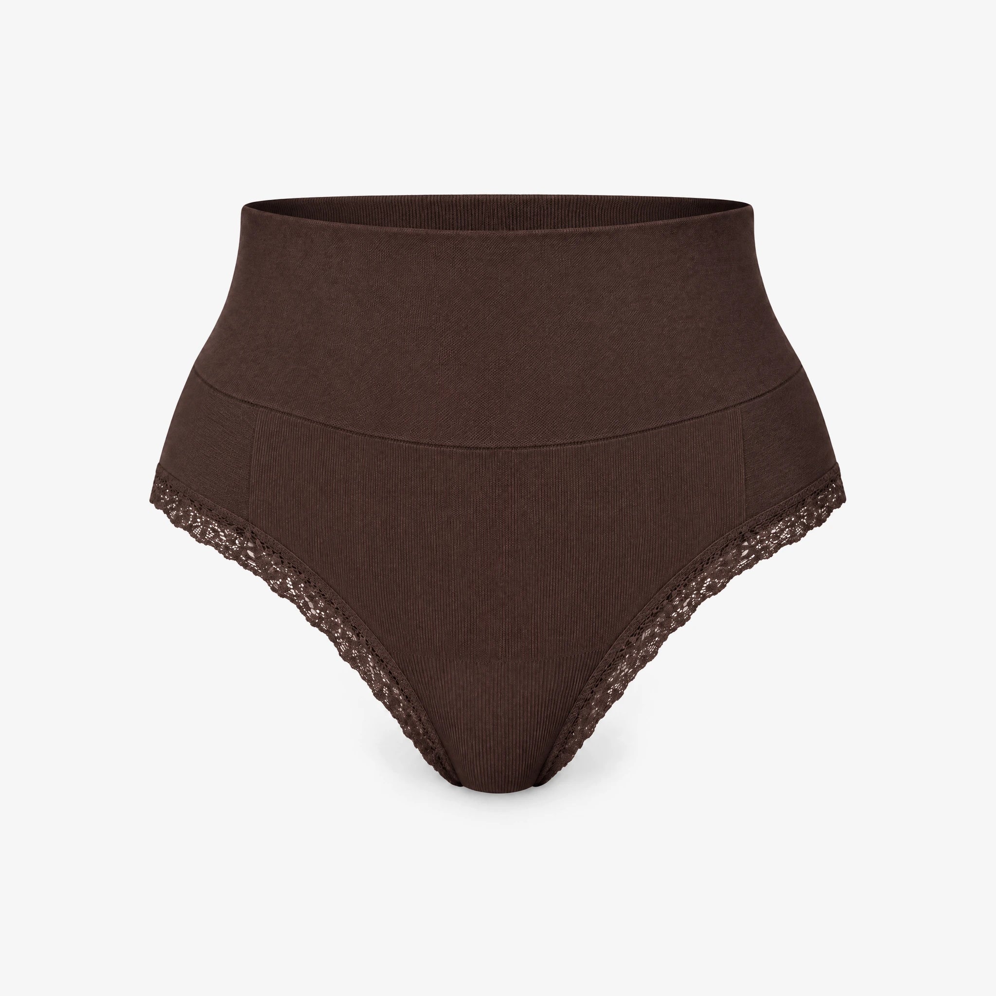 Shaping High Waist String mit Spitze | Coffee Bean – 11