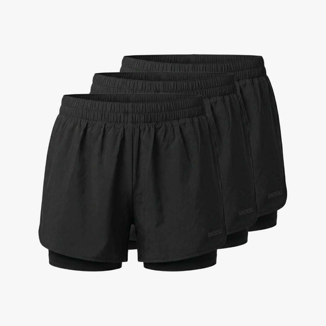 2 in 1 Sport Shorts Damen | Schwarz – 12