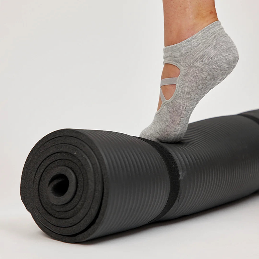 Pilates Socken mit Riemchen | Mix (Schwarz/Grau) – 2