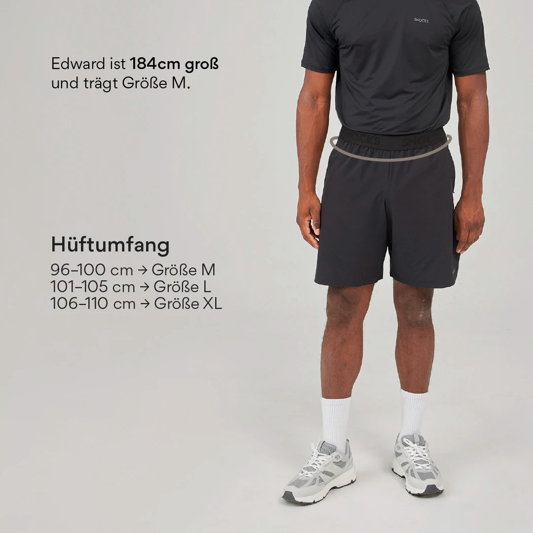 Kurze Sporthose mit Logo Herren | Schwarz – 9