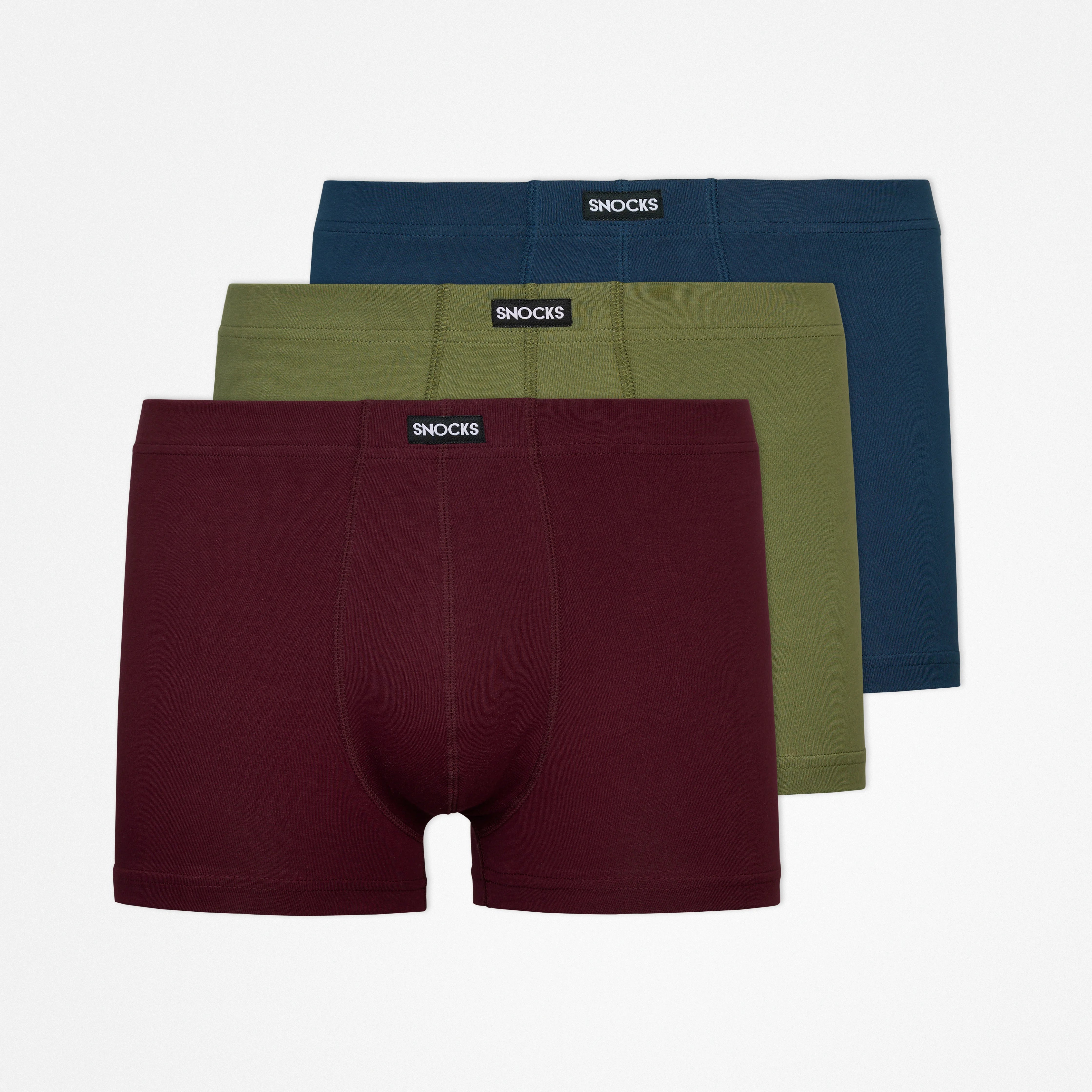 Retro Boxershorts | Mix (Rot/Olive/Blau) – 12