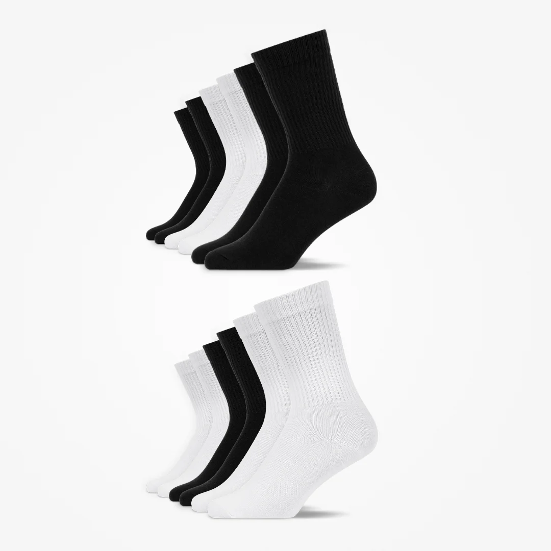 Tennissocken | Schwarz-Weiß – 9