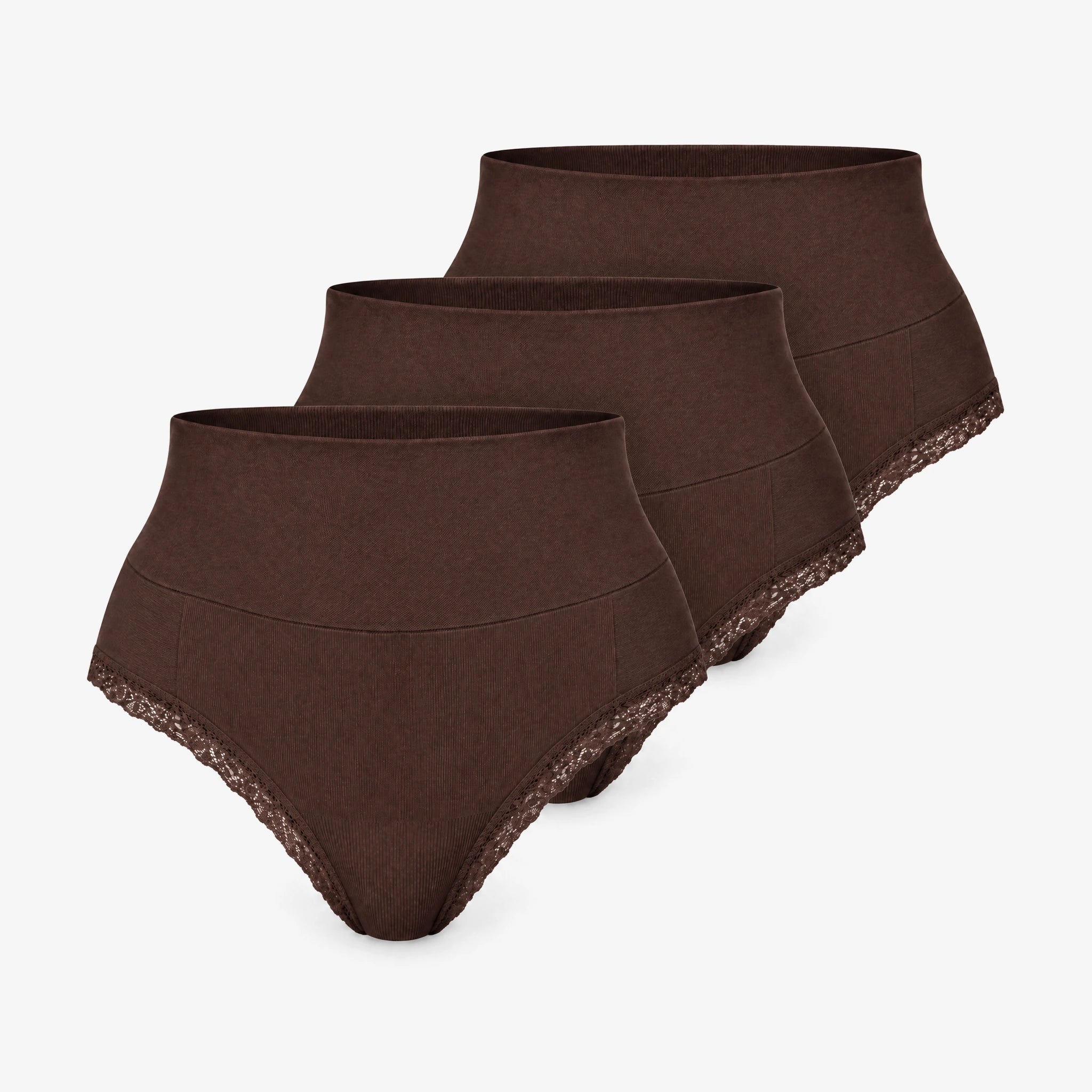 Shaping High Waist String mit Spitze | Coffee Bean – 13