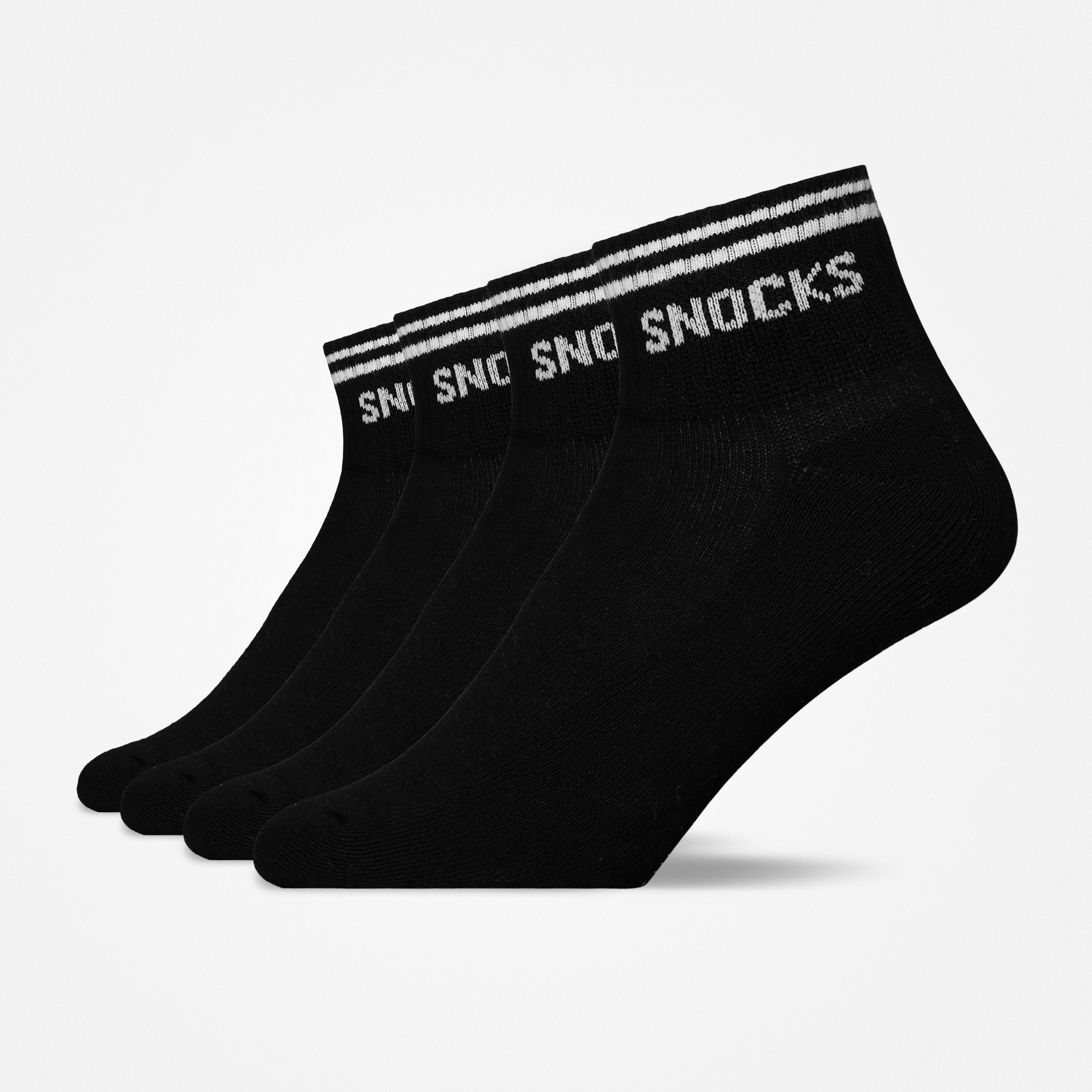 Retro Sneaker Socken | Schwarz (Streifen) – 9