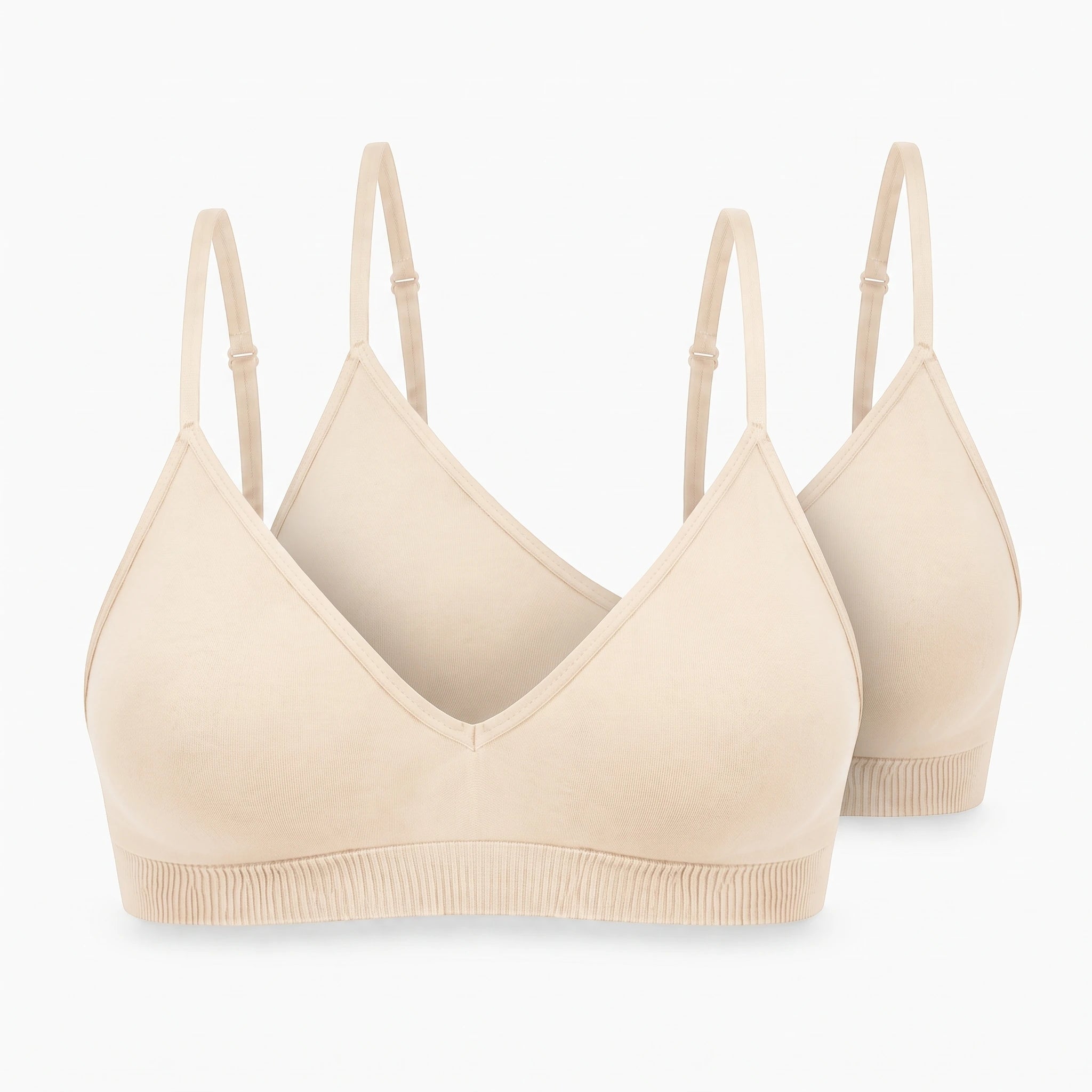 Seamless Triangel Bralette | Beige – 11