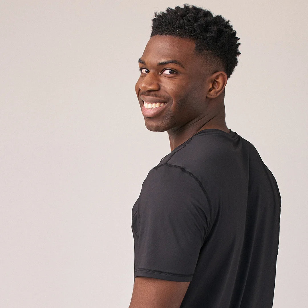 Trainingsshirt mit Reflexstreifen Herren | Schwarz – 3