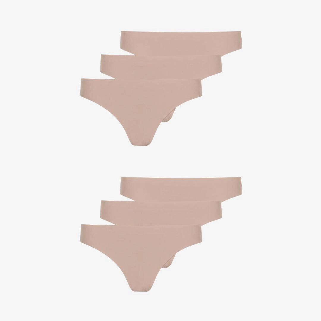 Microfiber Seamless Tanga | Beige – 11