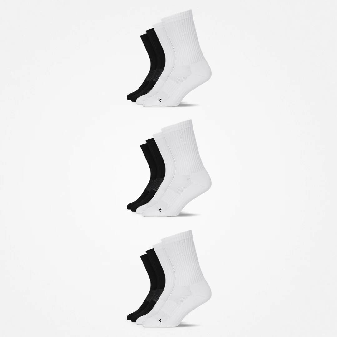 Hohe Laufsocken | Schwarz-Weiß – 11