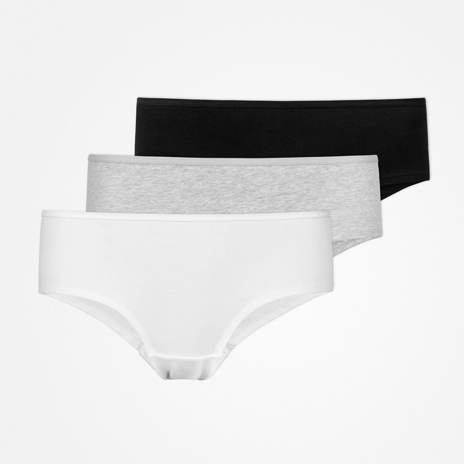 Hipster Panties | Mix (Weiß/Hellgrau/Schwarz) – 10