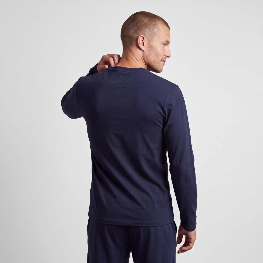 Schlafanzug Set Herren lang | Dunkelblau – 8