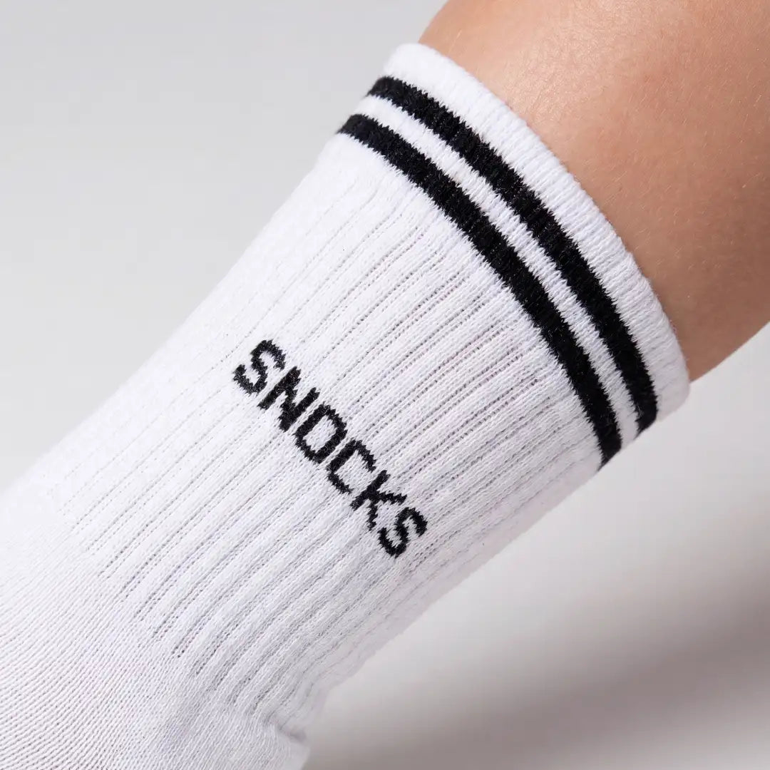 Hohe Sportsocken mit Streifen Kinder | Weiß – 3