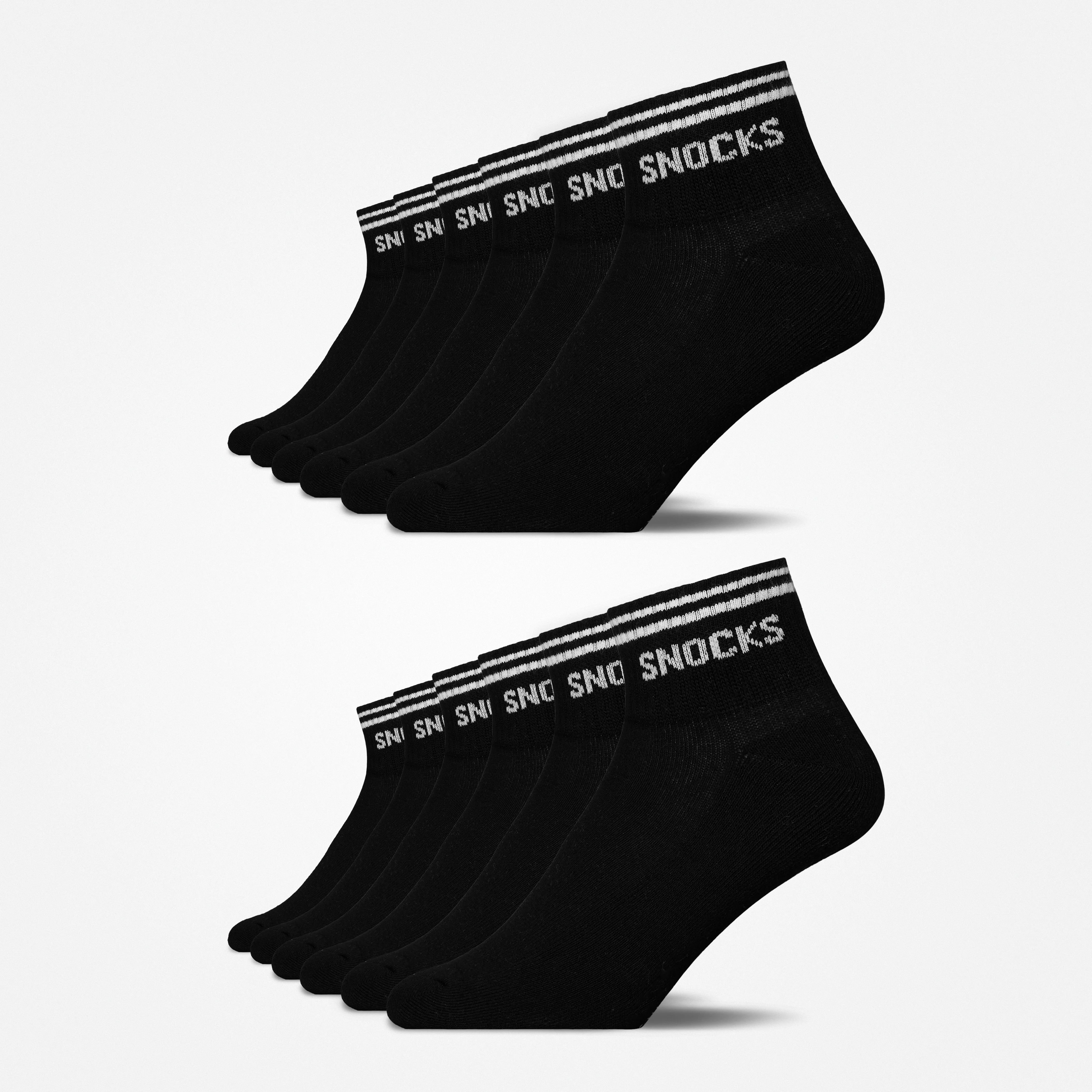 Retro Sneaker Socken | Schwarz (Streifen) – 11