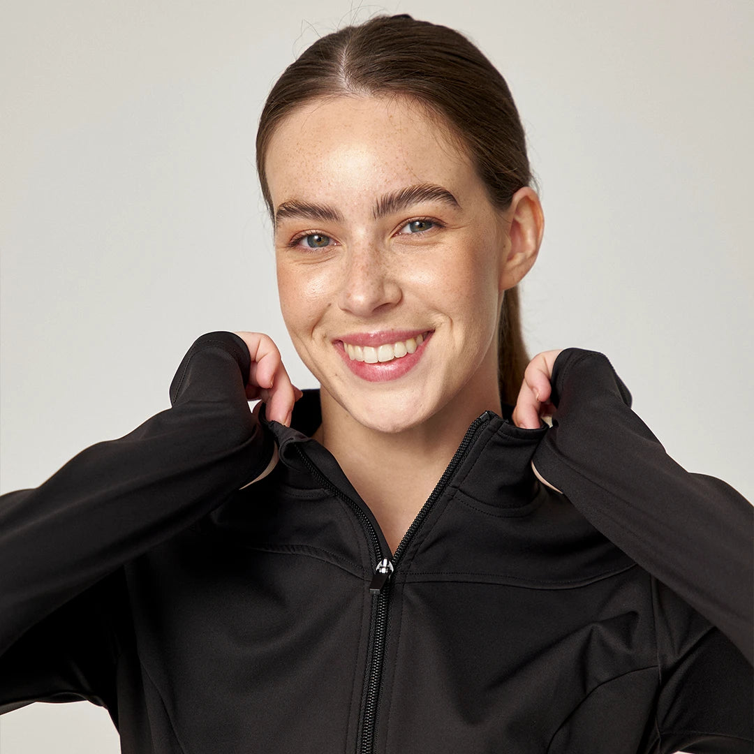 Sportjacke Damen mit Reißverschluss | Schwarz – 8