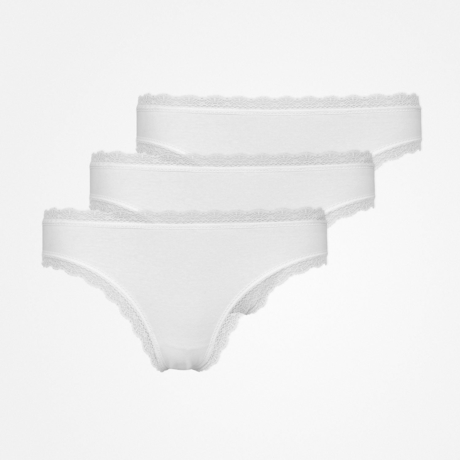 Tangas mit Spitze | Weiß – 12