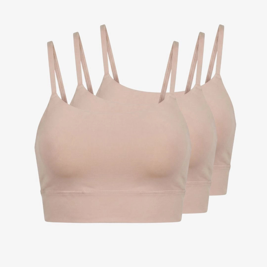 Microfiber Seamless Bralette | Beige – 13