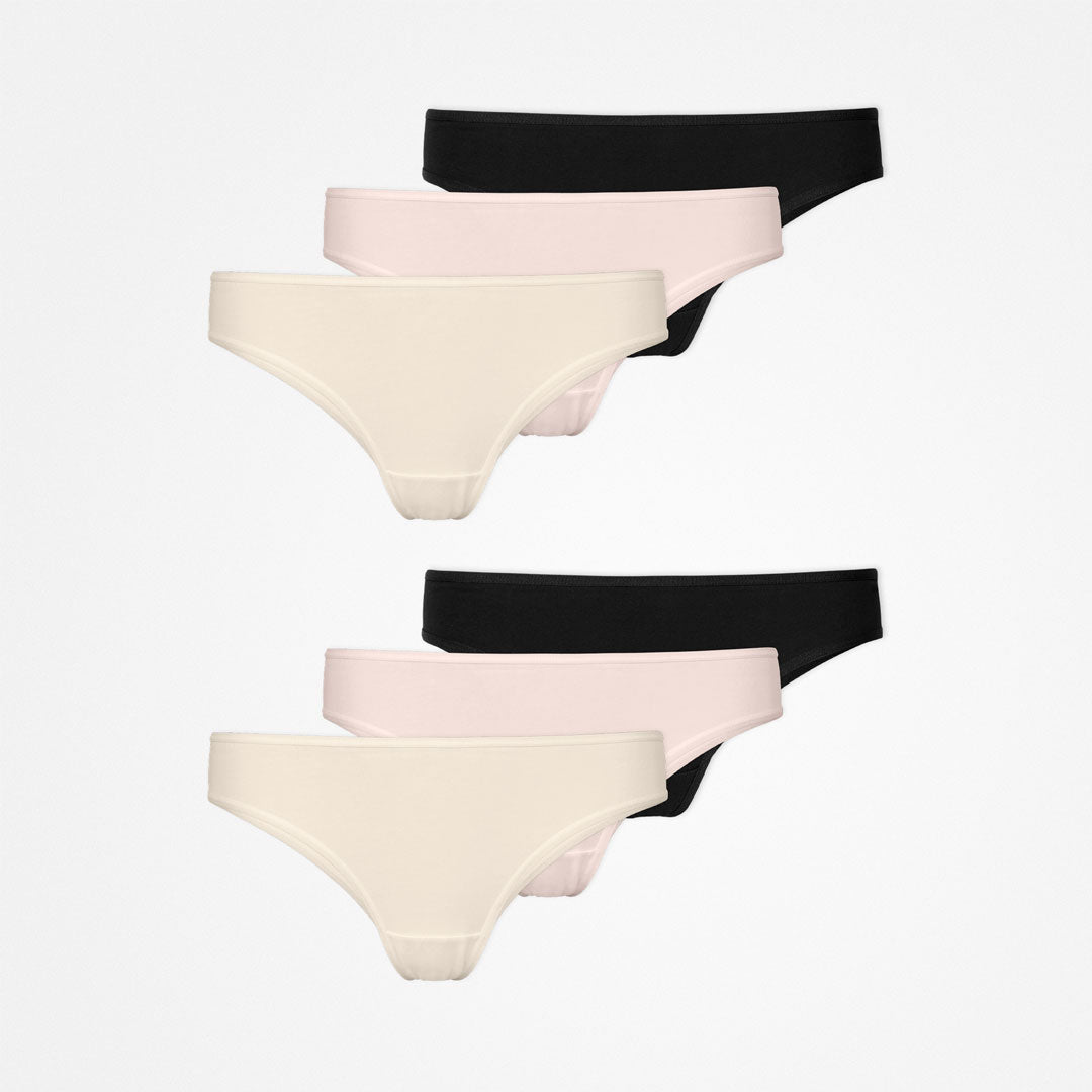 Brazilian Slips | Mix (Hellbeige/Rose/Schwarz) – 10