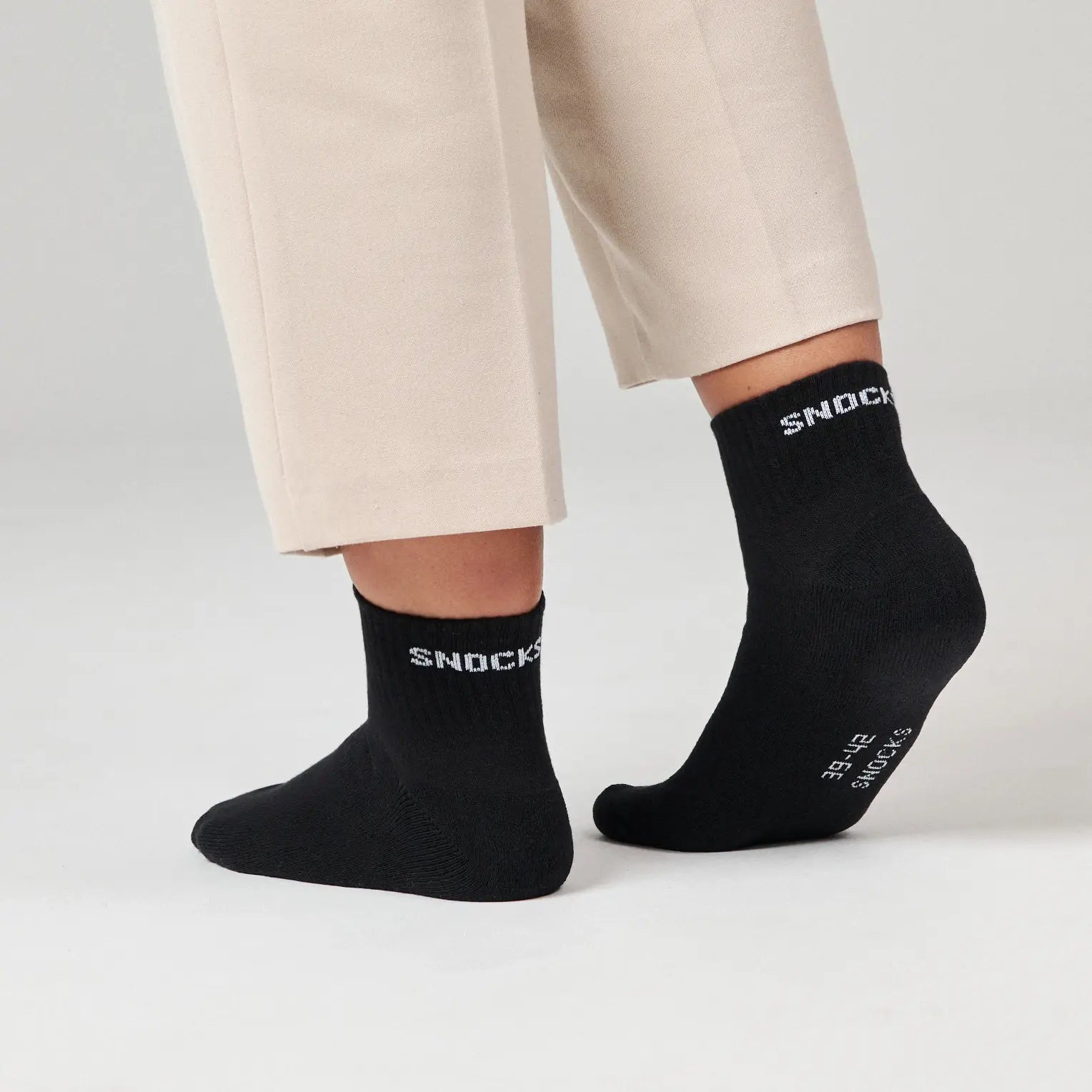 Retro Sneaker Socken | Schwarz (SNOCKS) – 2