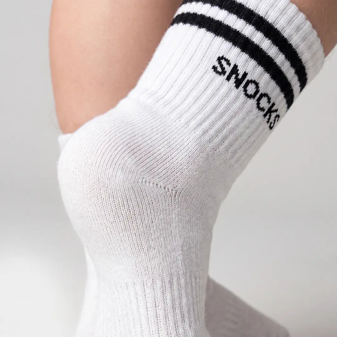 Hohe Sportsocken mit Streifen Kinder | Weiß – 6
