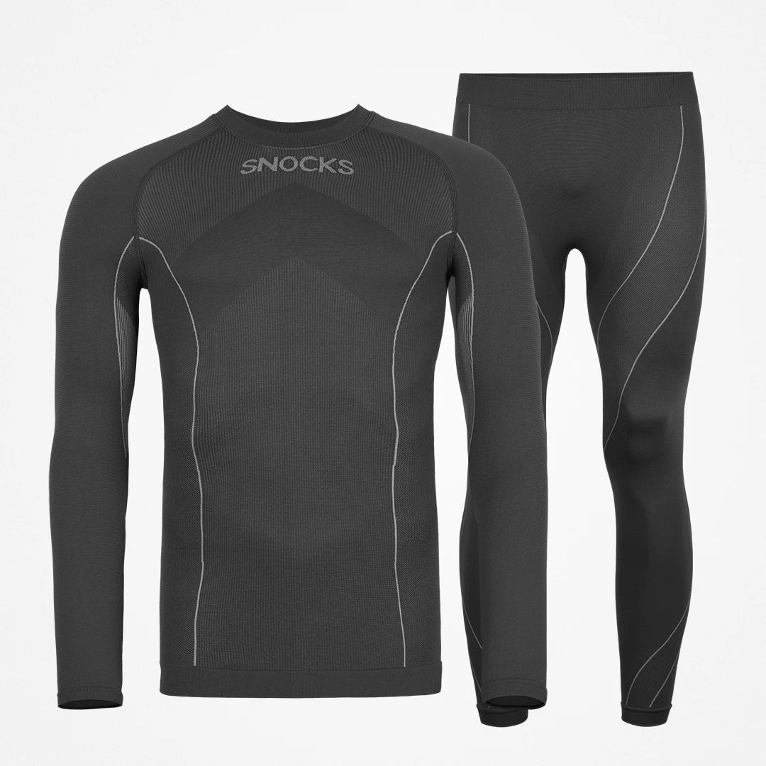 Thermounterwäsche Herren mit Daumenloch | Grau – 9