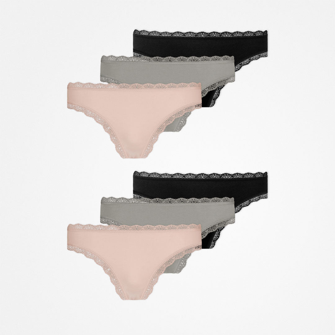 Tangas mit Spitze | Mix (Apricot/Grün/Schwarz) – 13