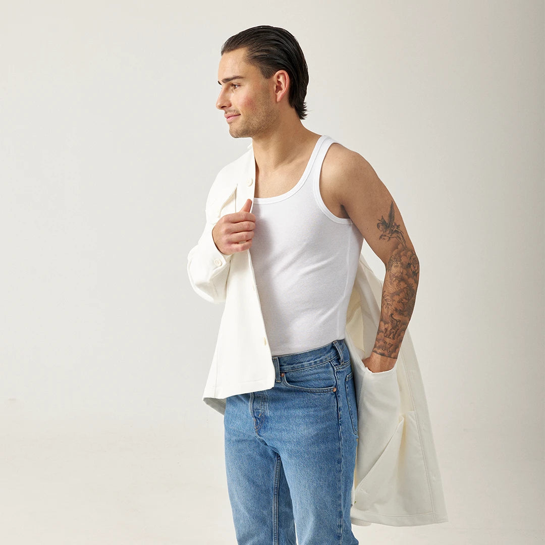 Unterhemd Tank Top Herren | Weiß – 4