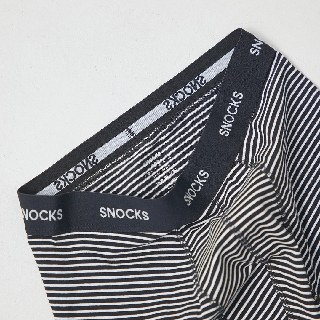 Lange Boxershorts mit Streifen | Schwarz – 6