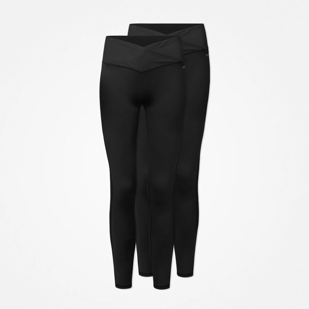 High Waist Leggings V Cross | Schwarz – 13