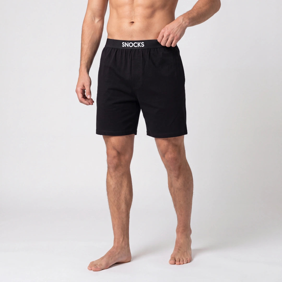 Schlafanzug Set Herren kurz | Mix (Schwarz/Hellgrau Meliert) – 6