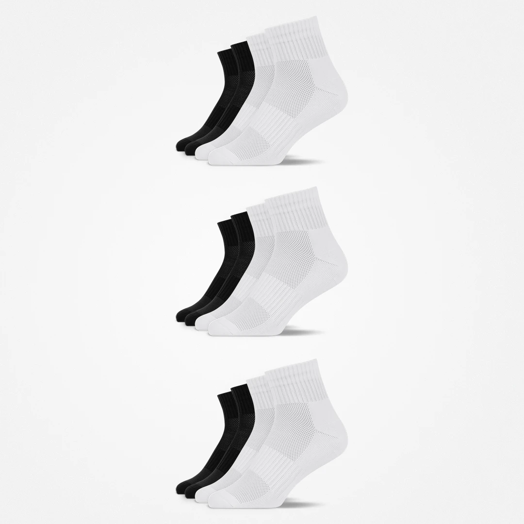 Mittelhohe Laufsocken | Schwarz-Weiß – 11