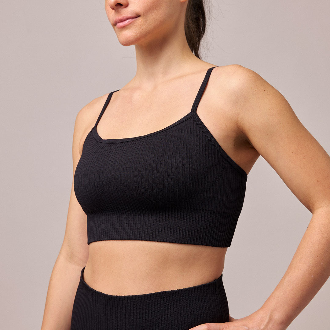 Gerippter Sport-BH | Schwarz – 6