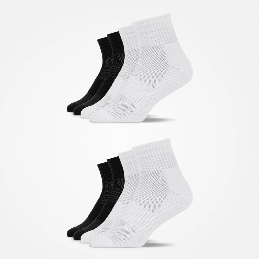 Mittelhohe Laufsocken | Schwarz-Weiß – 10