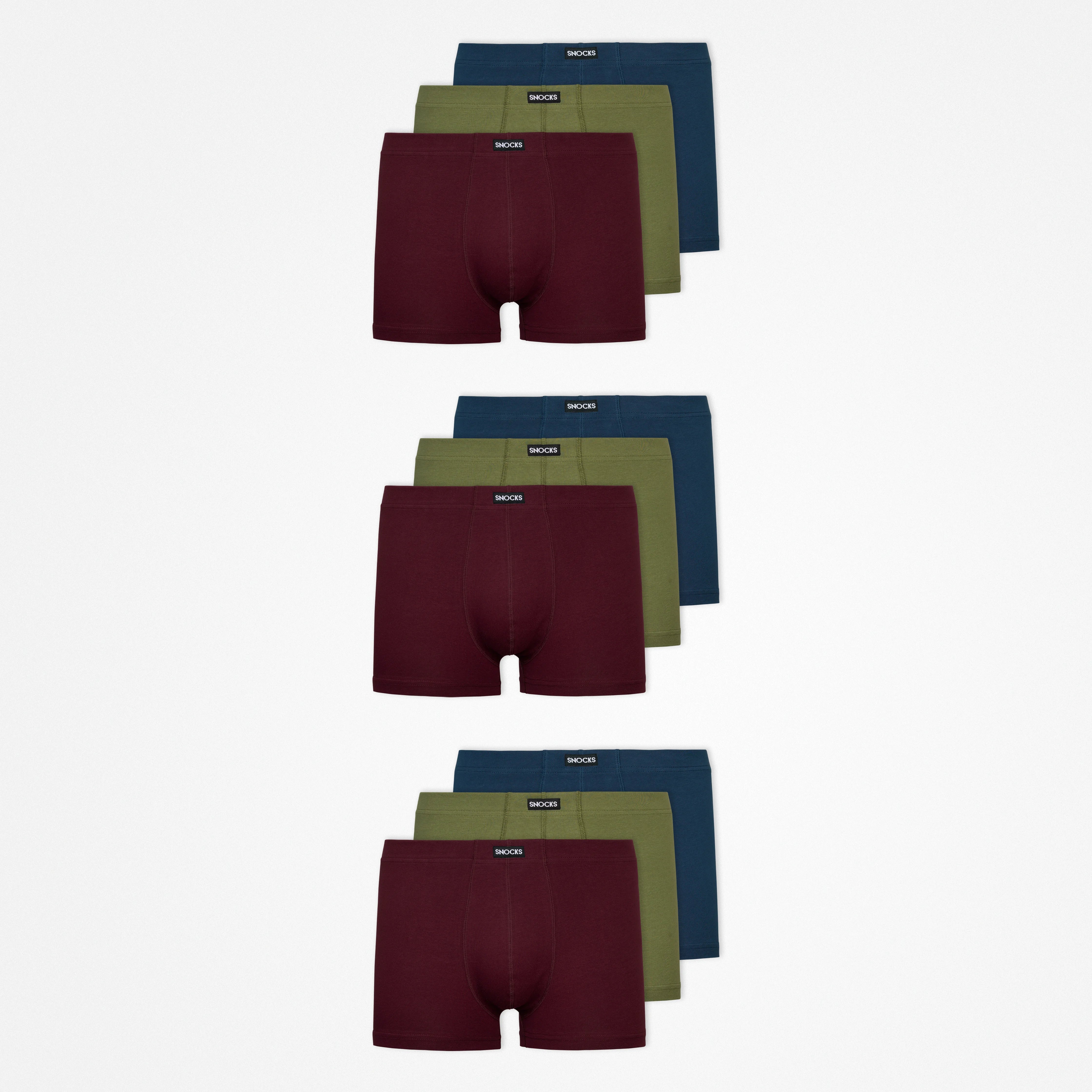 Retro Boxershorts | Mix (Rot/Olive/Blau) – 14