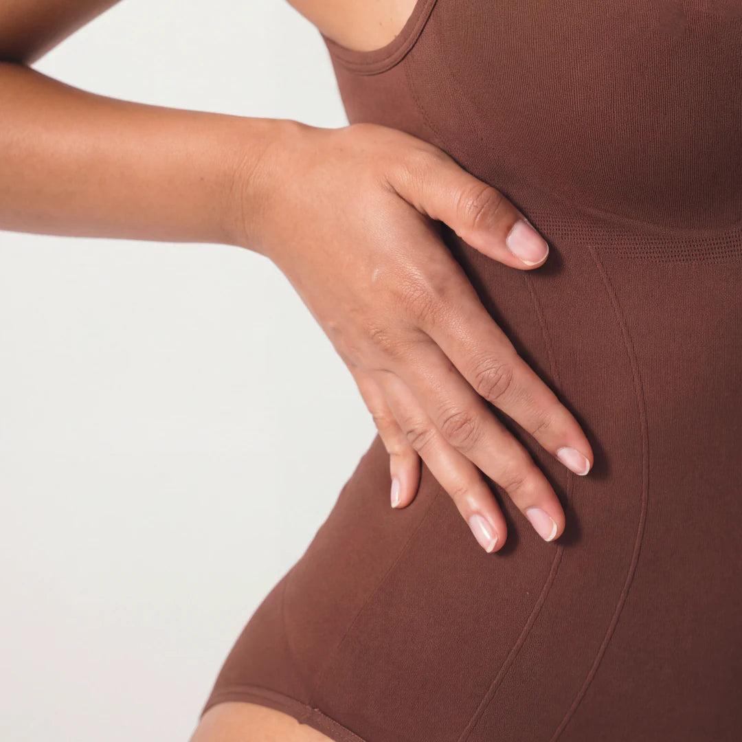 Shaping Body mit breiten Trägern | Braun – 4