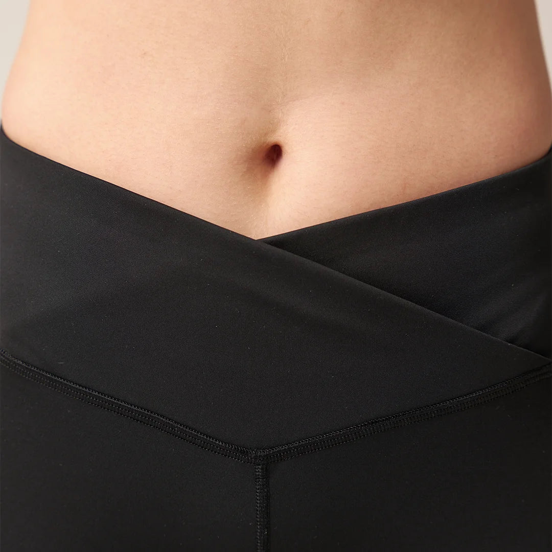 High Waist Leggings V Cross | Schwarz – 2