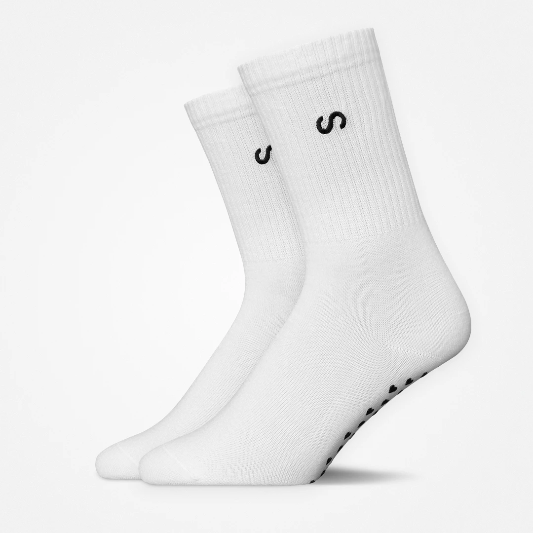 Pilates Socken | Weiß (Logo) – 8