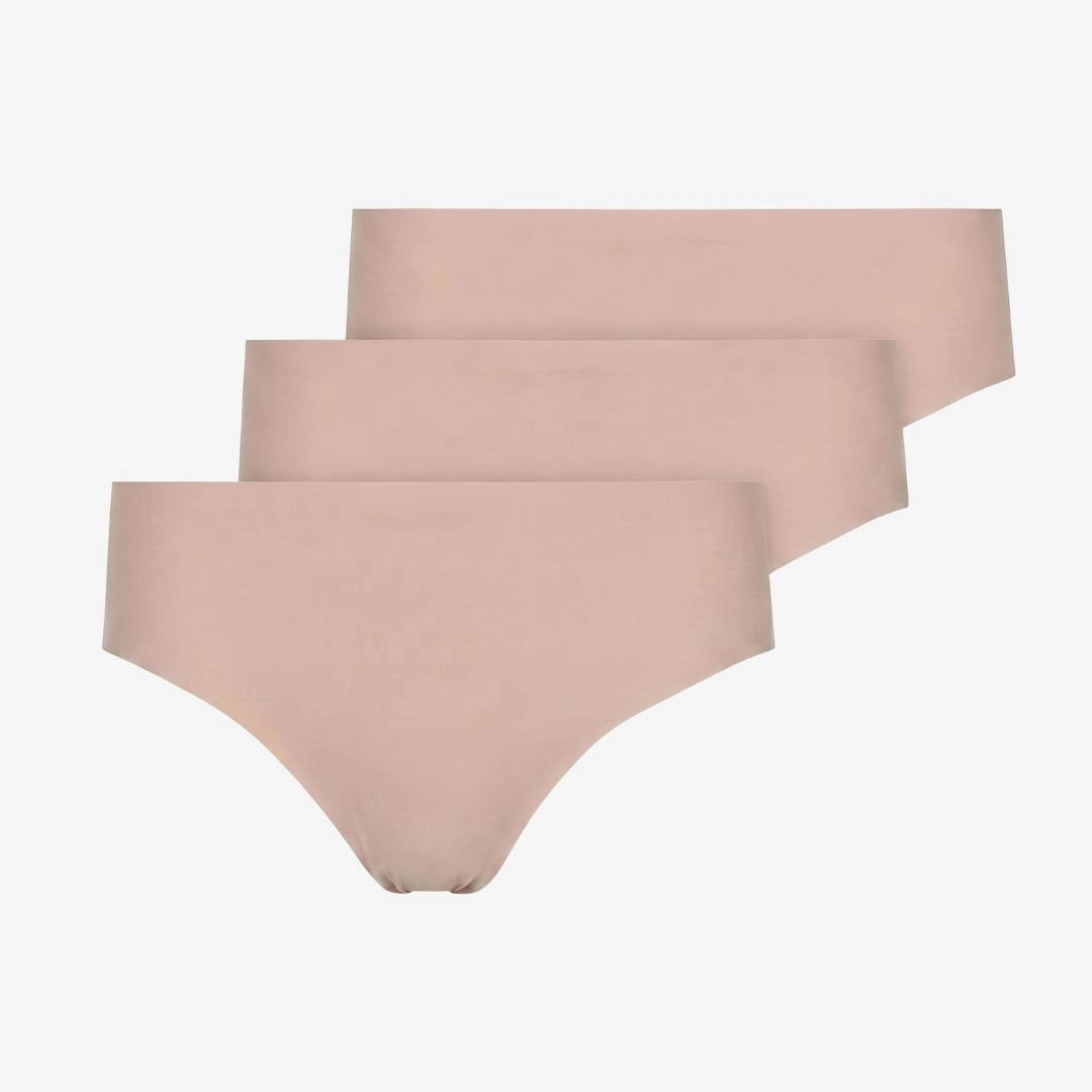 Microfiber High Waist Seamless Tanga | Beige – 11