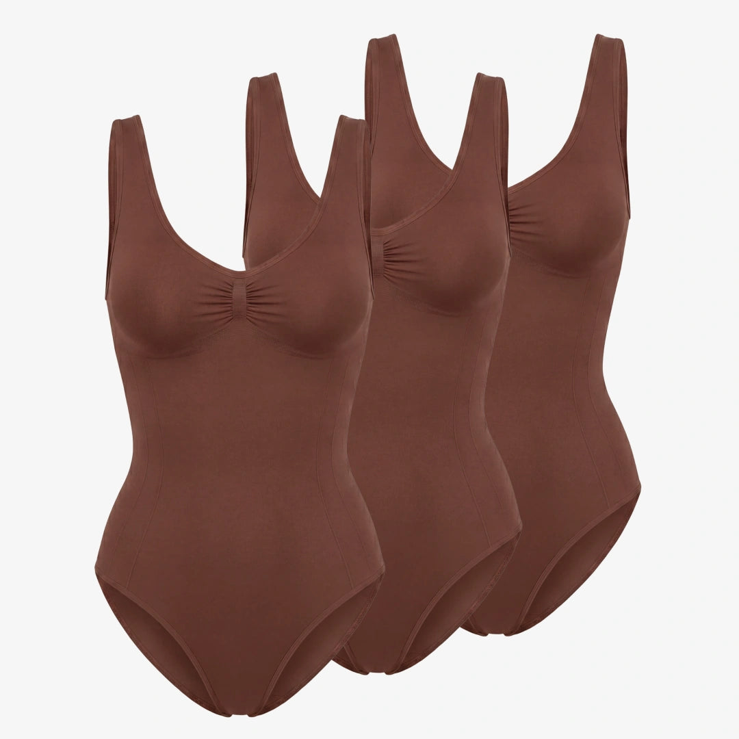 Shaping Body mit breiten Trägern | Braun – 11