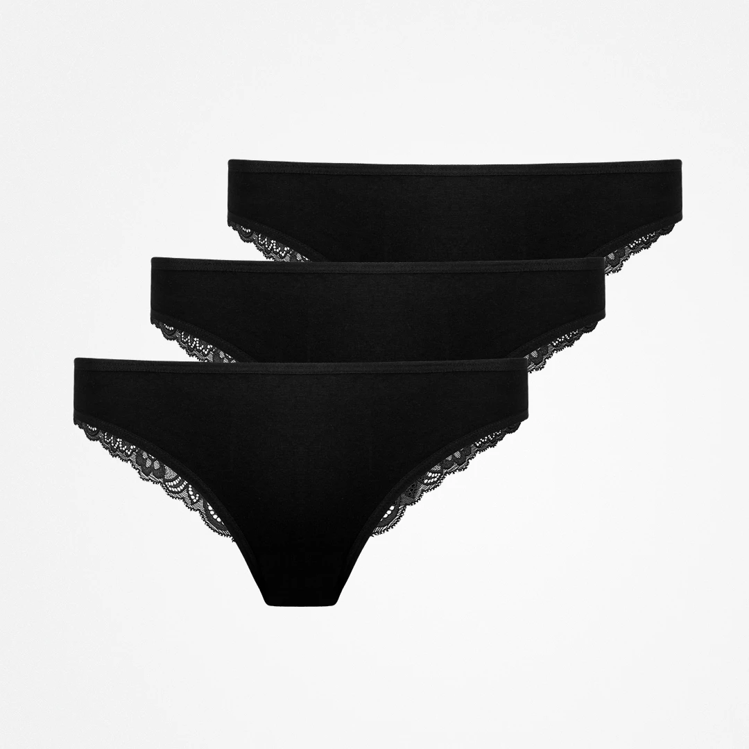 Tangas mit Spitze back ass | Schwarz – 8