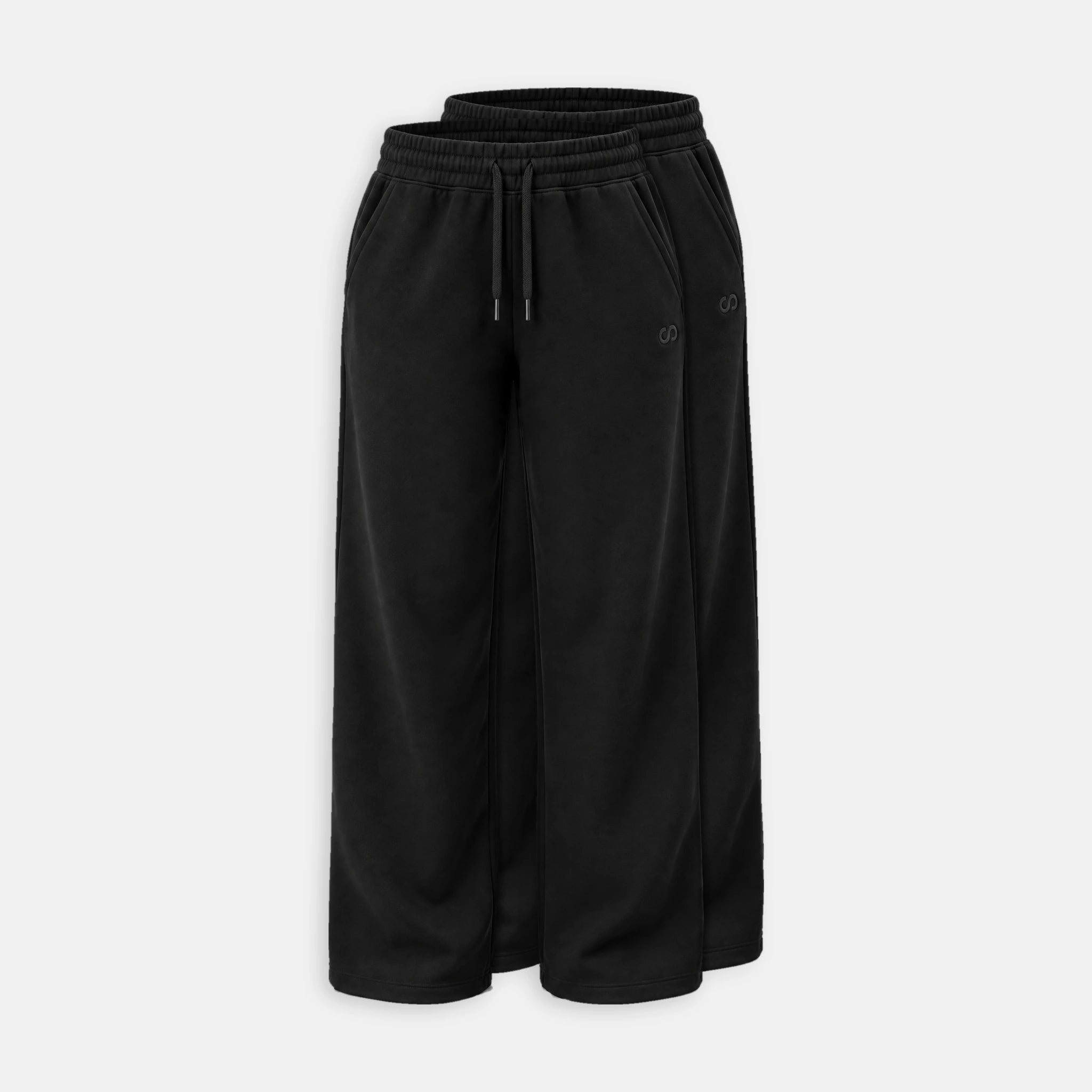 Jogginghose mit weitem Bein Damen | Schwarz – 11