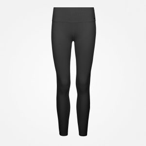 Gerippte Leggings | Schwarz