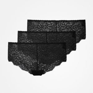 Hipster Panties aus Spitze | Schwarz