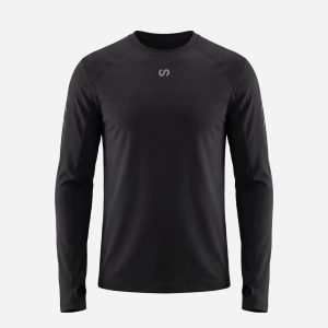 Laufshirt langarm Herren | Schwarz