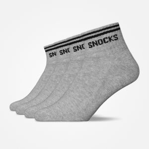 Retro Sneaker Socken | Grau (Streifen)