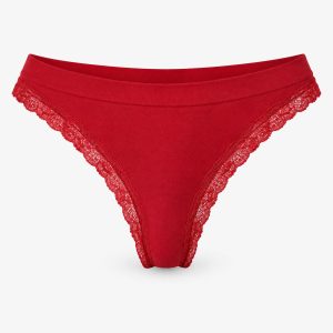 Seamless Strings mit Spitze | Classic Red